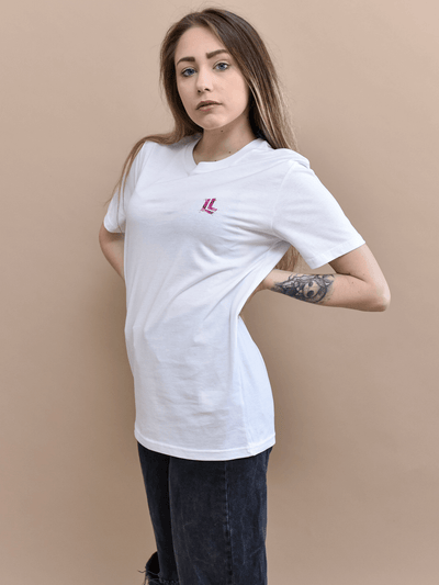 T-shirt bianca Limitlex con stampa Pulp Fiction.