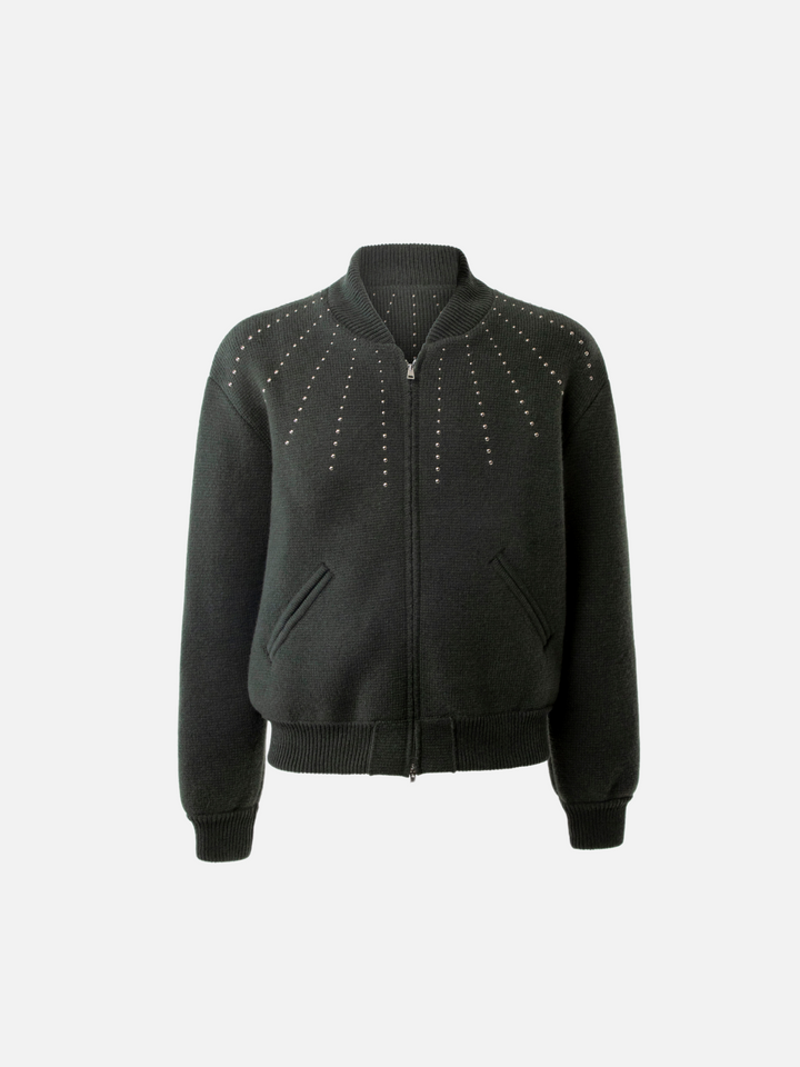 EMBELLISHED CACHEMIRE BOMBER JACKET