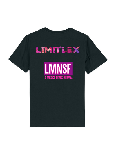 T-shirt nera Limitlex in collaborazione con La musica non si ferma.