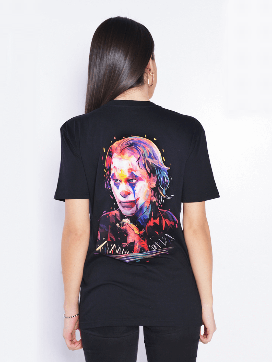 T-shirt nera Limitlex stampa Joker.
