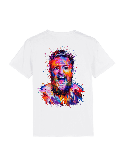 T-shirt bianca Limitlex con stampa Conor McGregor.