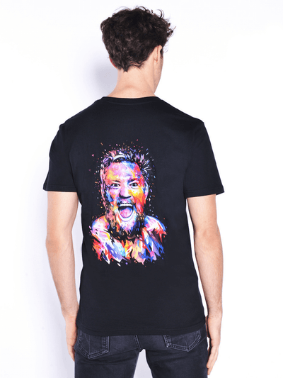 T-shirt nera Limitlex con stampa Conor McGregor.