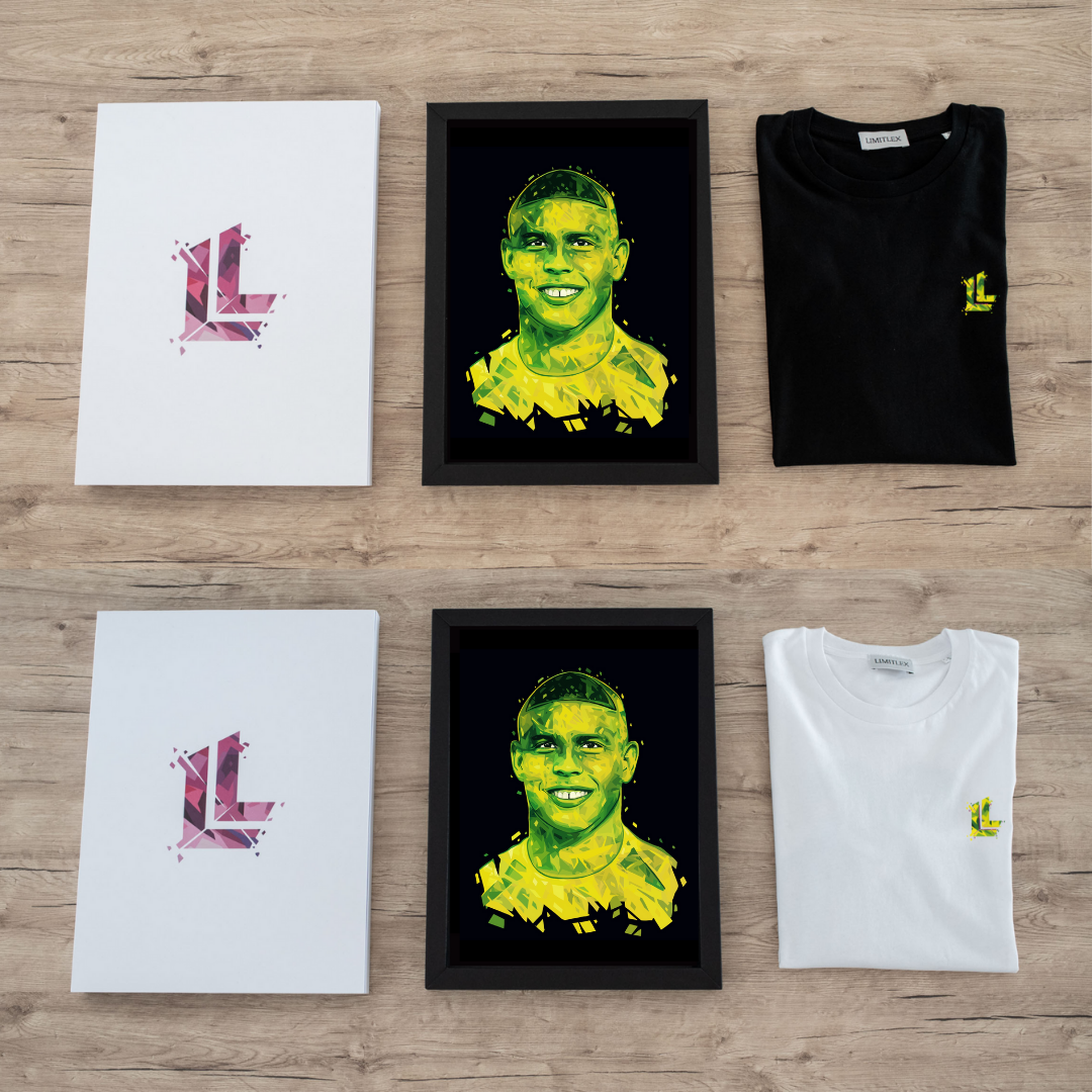 Packaging Limitlex per t-shirt grafica Ronaldo.