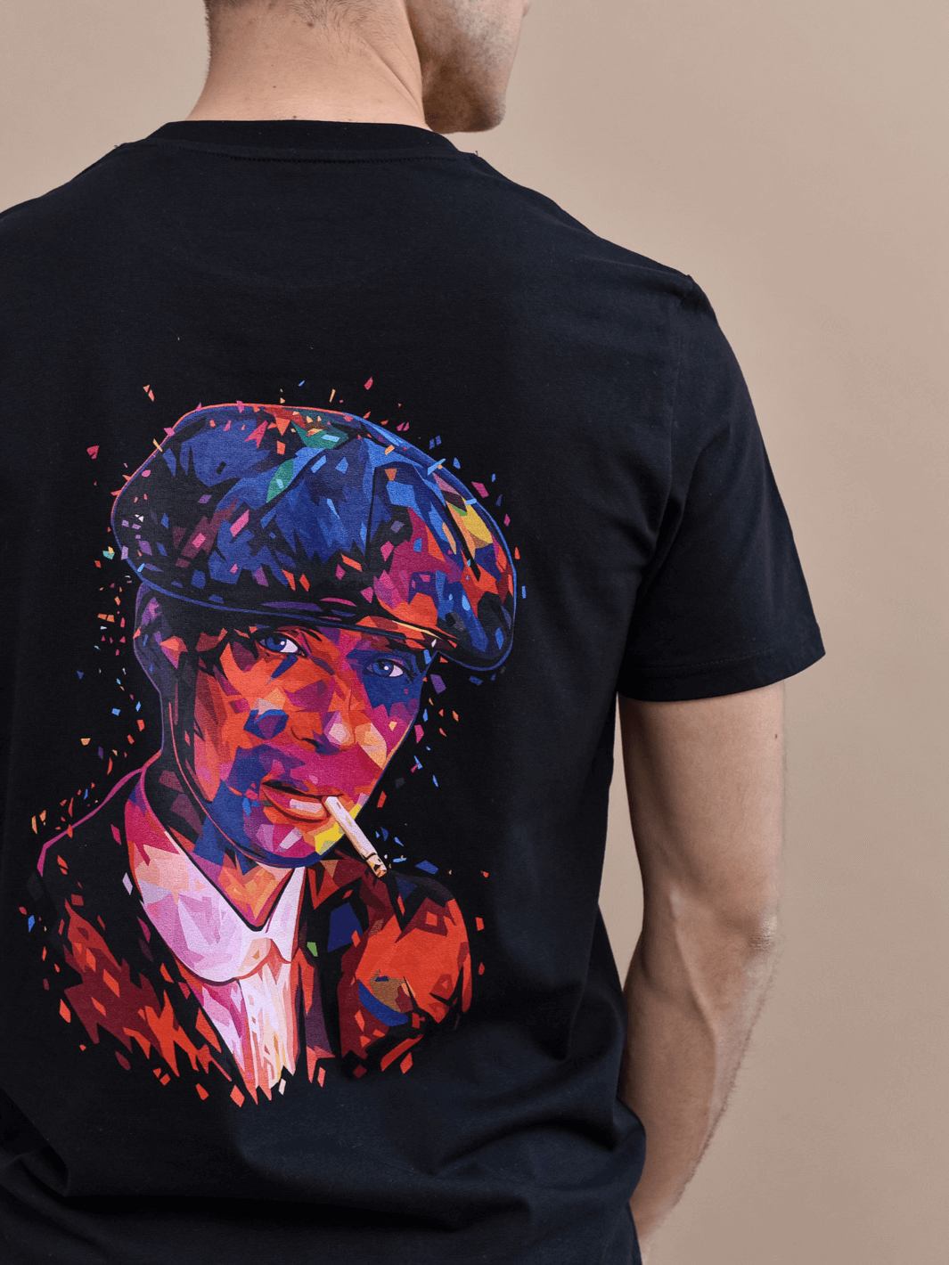 T-shirt nera Limitlex con stampa di Peaky Blinders.