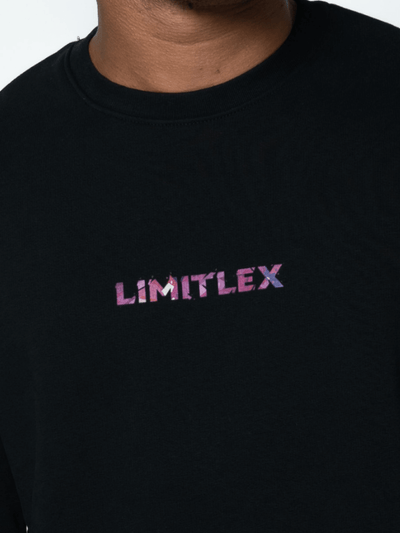 Felpa girocollo essential nera Limitlex.